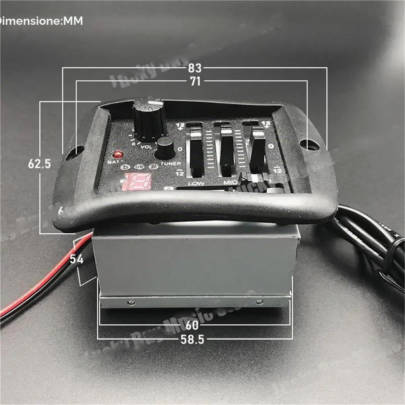 Pickup Chitarra Acustica Preamplificatore per chitarra acustica con equalizzatore a 4 bande pickup piezoelettrico con di accordatura tailpost in ottone