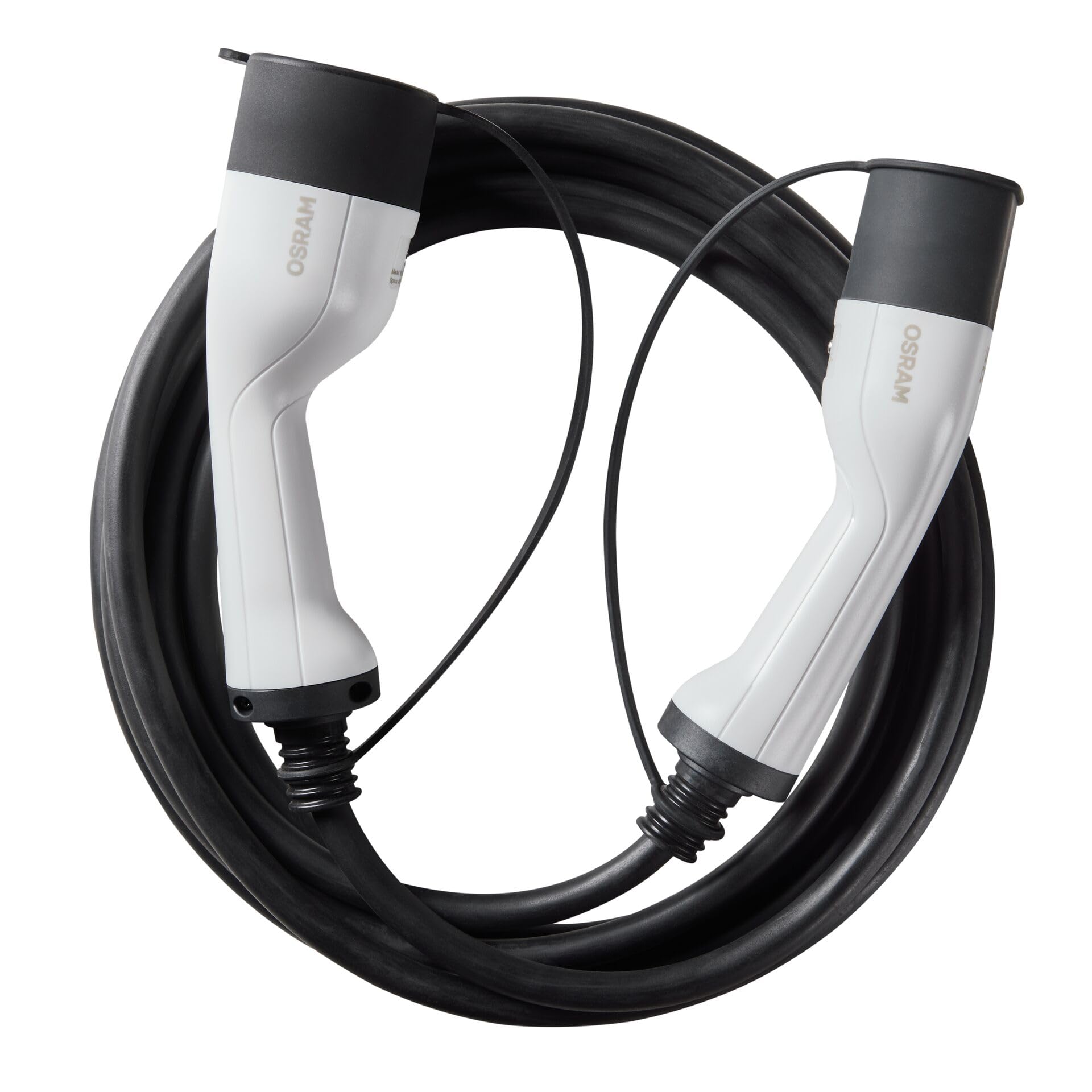 OSRAM BATTERYcharge 7PIN | 3FASE | Cable de carga de 16 AMP para vehículos eléctricos e híbridos enchufables, tipo 2 a tipo 2, 11 kWh, longitud de cable de 5 m