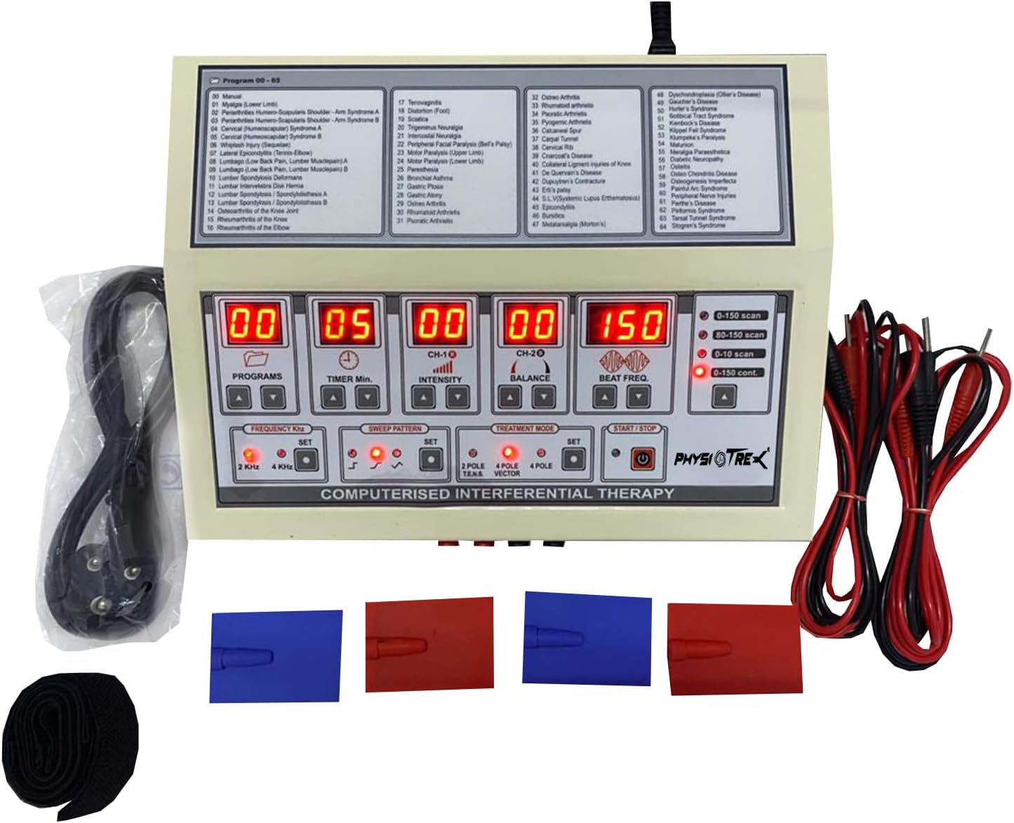 Computerised IFT Machine 29 Program (Interferential Therapy)