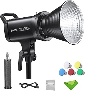 Godox SL100Bi LED Video Light 100W Bicolor 2800-6500K CRI96+ TLCI97+ 11 LED Contínuo Video Film Lights Bowens Mount para vídeo ao vivo, produção comercial