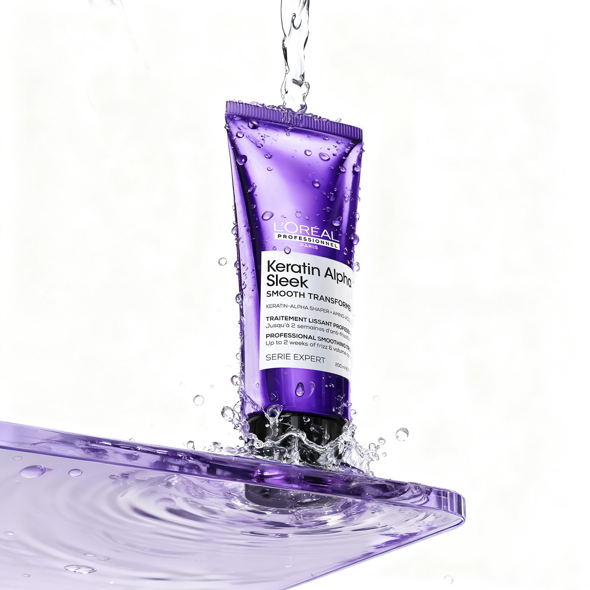 L'Oréal Professionnel - Transformateur à la kératine Alpha Sleek Smooth Transformer - Anti-frisottis - Douceur longue durée et contrôle du volume - Avec kératine Sleeker et acides aminés - Pour tous