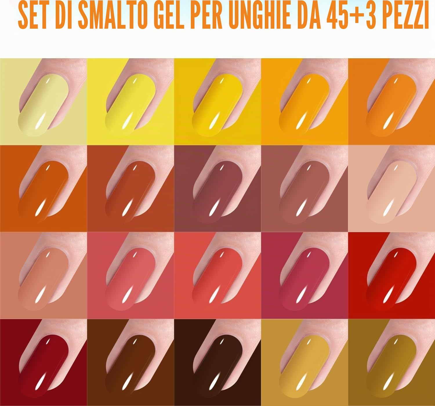 Vishine Smalto Semipermanente Unghie, 48 pcs Smalti Semipermanenti per Unghie con Base e Top Coat, Matt Coat, Smalto per Unghie in gel UV LED Nudo Rosso Semipermanente Unghie, 8ml