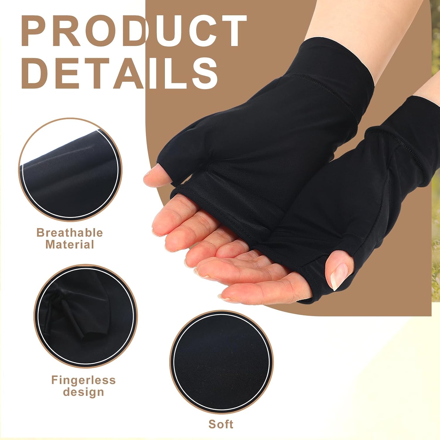 Chicingyou 3 Pk Elderly Skin Thin Protect Gloves
