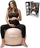 Vista 14 de BABYGO Pelota de Parto – Juego de pelota y libro de yoga para embarazo, trabajo de parto y ejercicio con enfoque en trimestres, fisioterapia