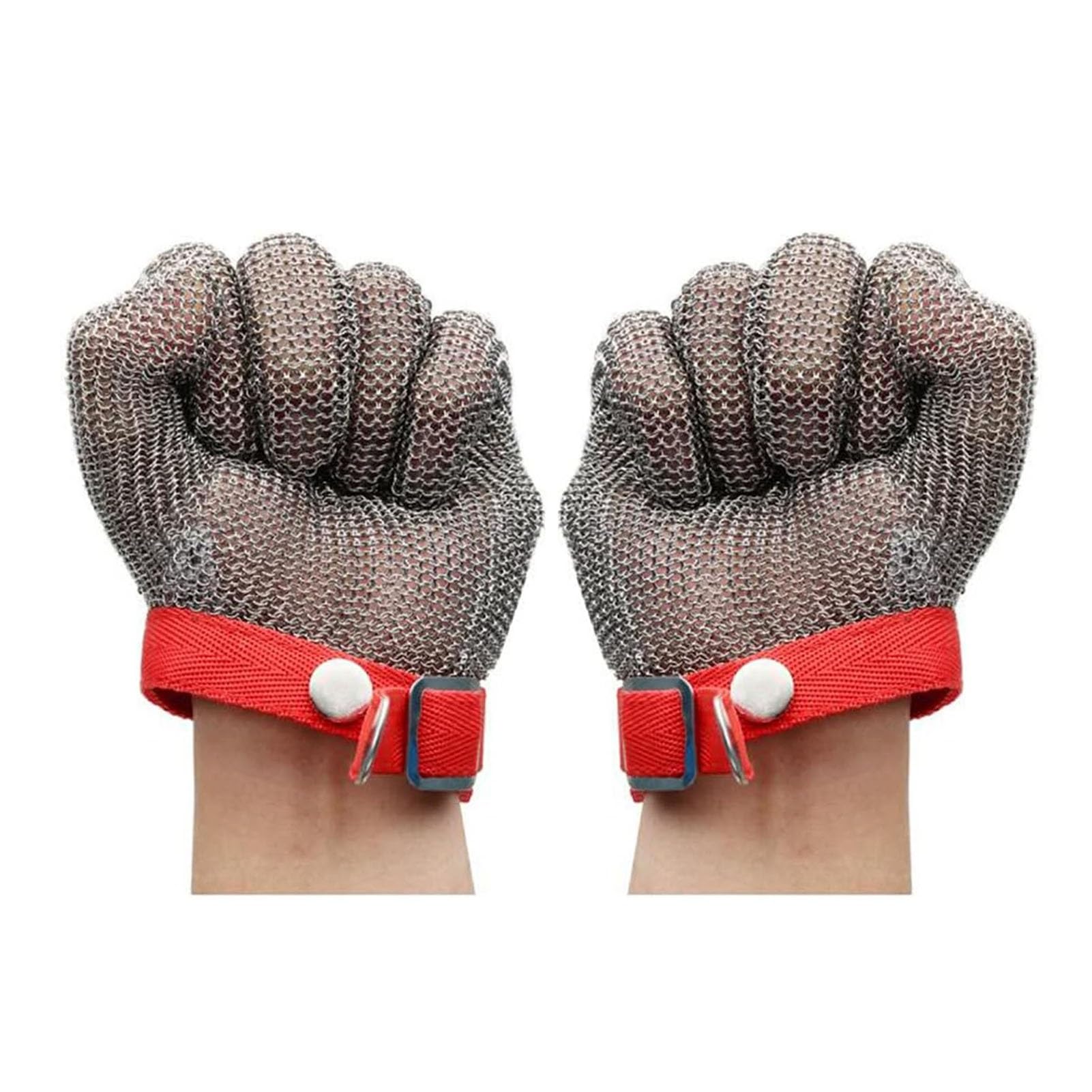 Safety Work Gloves Rękawice Kolcze Ze Stali Nierdzewnej 316L, Odporne Na Przecięcie, 2 Szt., Rękawice Metalowe O Wysokiej Wytrzymałości, Do Przenoszenia Szkła, Do Zastosowań Przemysłowych(M)