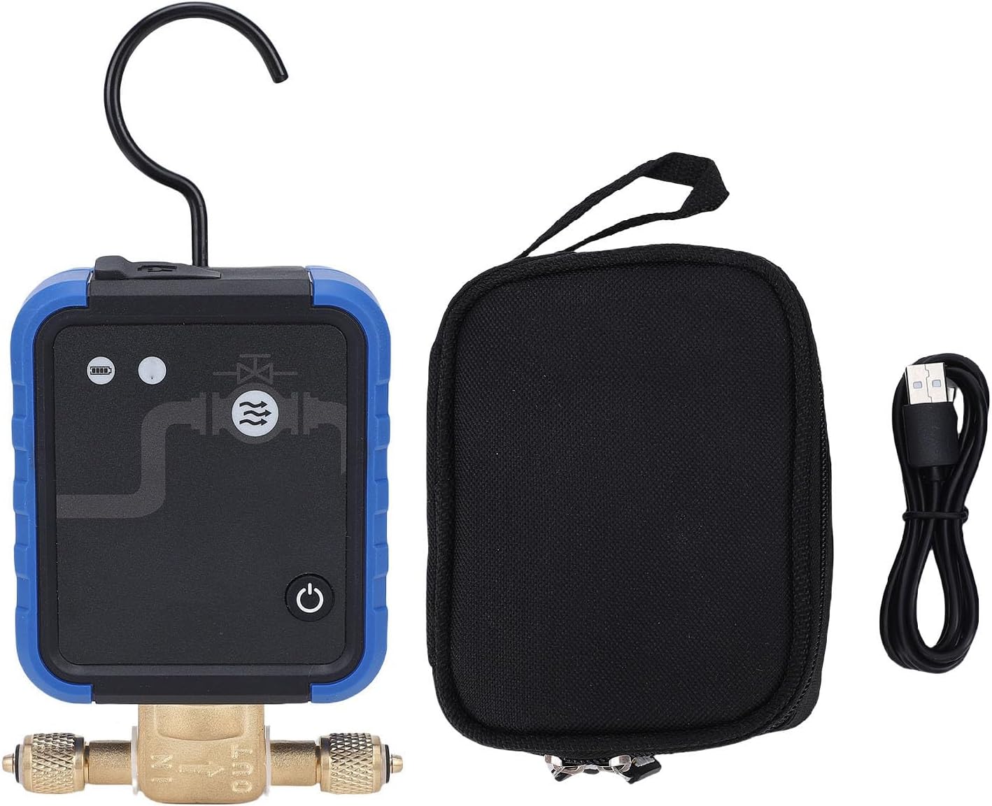 Generic Refrigerant Solenoid Valve for Car Repair, 3 Color Power Indicators, 60h Battery Life