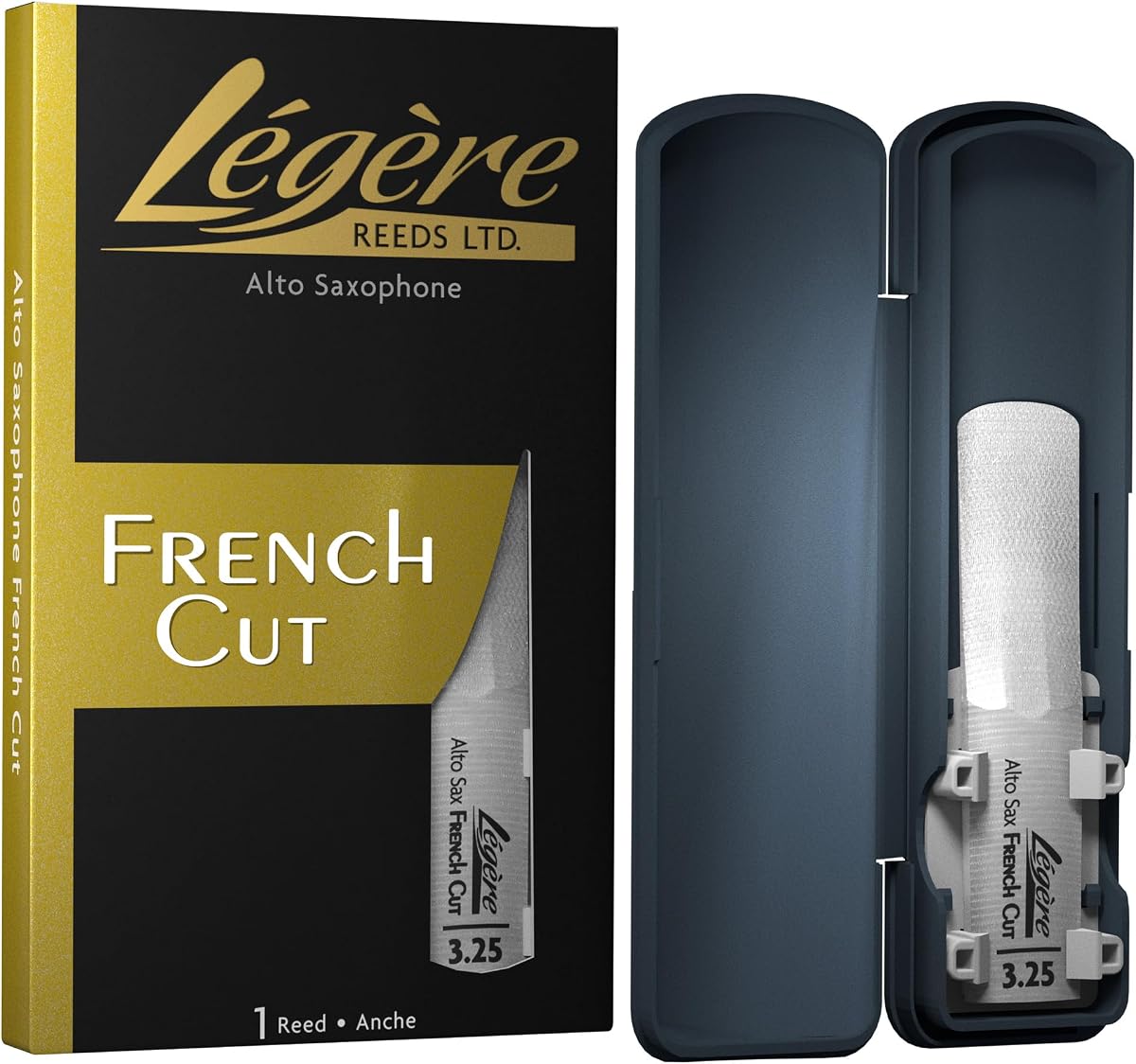 Légère Reeds - Alto Saxophone Reed, French Cut, Strength 3.25 (ASF3.25) - Premium Synthetic Woodwind Reed