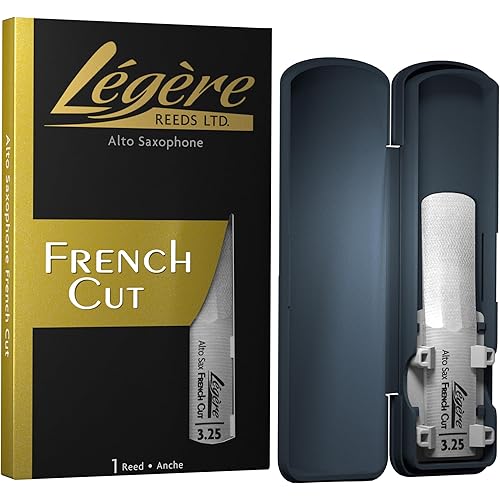 Légère Reeds - Alto Saxophone Reed, French Cut, Strength 3.25 (ASF3.25) - Premium Synthetic Woodwind Reed