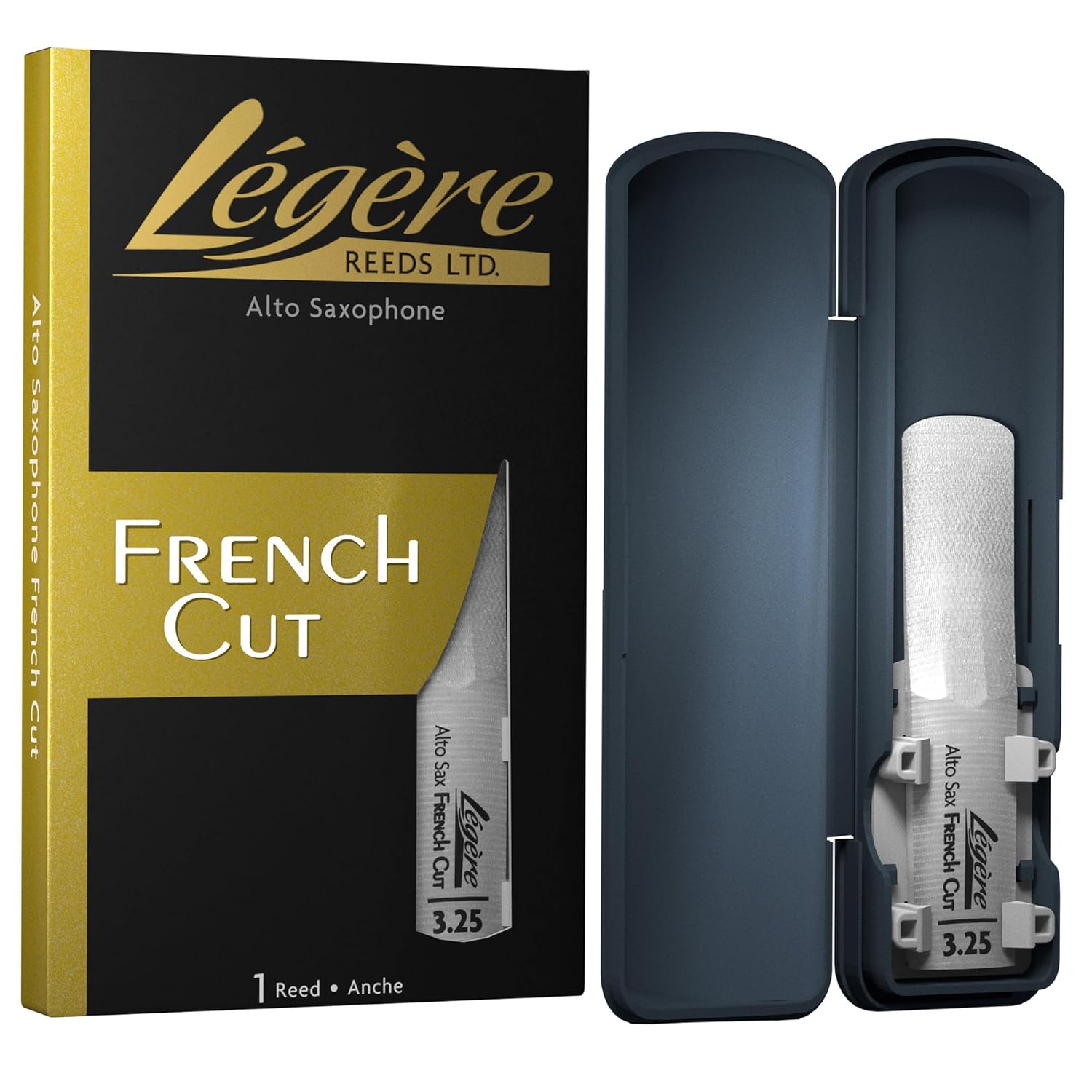Légère Reeds - Alto Saxophone Reed, French Cut, Strength 3.25 (ASF3.25) - Premium Synthetic Woodwind Reed