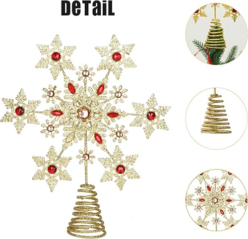 Miniatura 6 de Decoración de metal para árbol de Navidad, decoración de árbol de Navidad, para decoración navideña del hogar