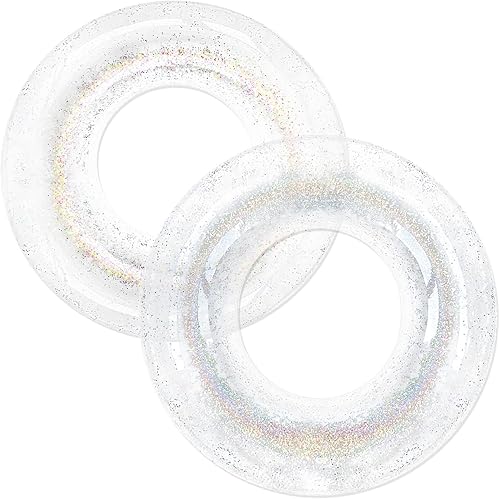 Miniatura 1 de Polita Flotador de piscina, flotadores de piscina para niños, tubo de piscina con purpurina de verano con confeti, juguetes de piscina de tubo para