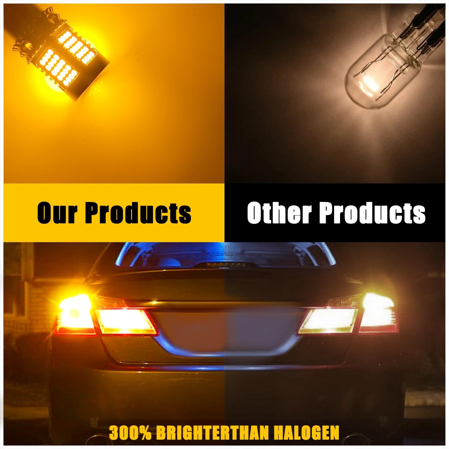 2Pcs 1156 PY21W BAU15S Turn Signal Bulbs Amber, 1141 1003 7506 CANBUS Error Free Anti Hyper Flash 2016 89SMD 4000LM Extremely Bright Automotive Replacement Light Bulbs