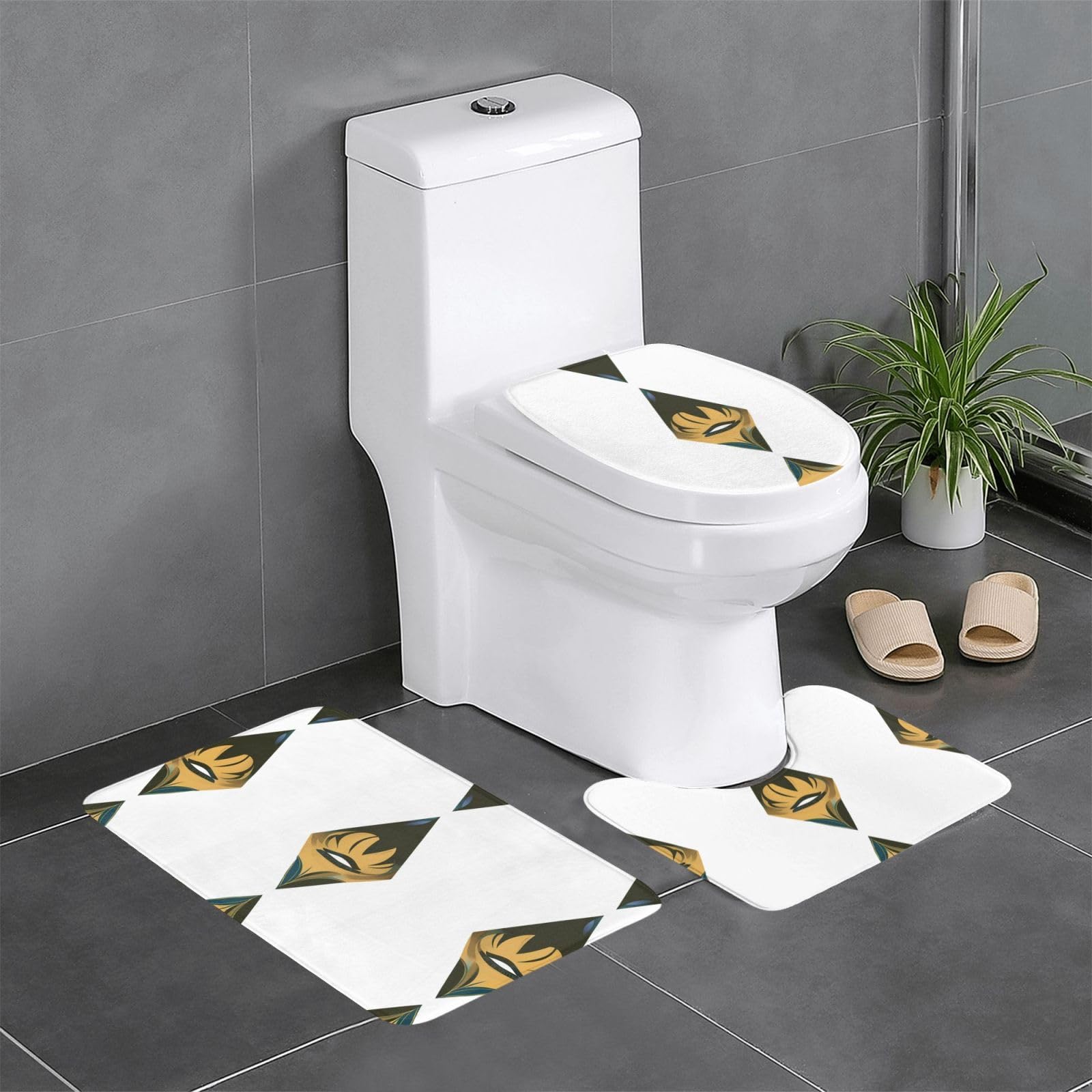 Tapis de salle de bain WHJSSF lot de 3 pour une routine matinale douce