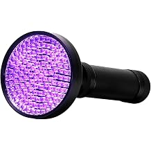 Kobra UV Black Light Flashlight - 128 LED Portable UV Light & Black Light for Pet Urine Detection - Home and Hotel Bed Bug, Leak & Counterfeit Test - 23W, 390-395mm Black