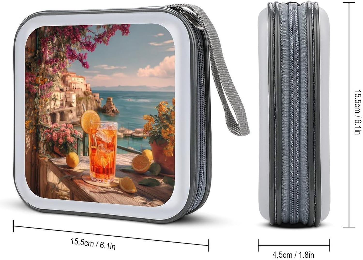 Italy City Coastal CD Case Portable DVD Holder Storage Organizer for Home Travel image 2