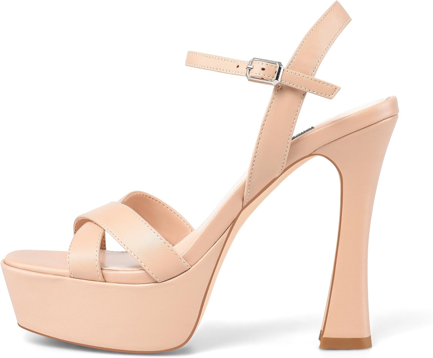 Platform Heels for Women Chunky High Heel Sandals with Ankle Strap, Open Toe Dress Shoes for Work Party Evening Wedding - Image 6