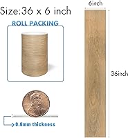 Vista 3 de Baldosas de Piso Despegar y Pegar Impermeables Tablones de Madera Autoadhesivos, 36" x 6", (SIN Residuo Pegajoso) Baldosas de Piso DIY para Baño