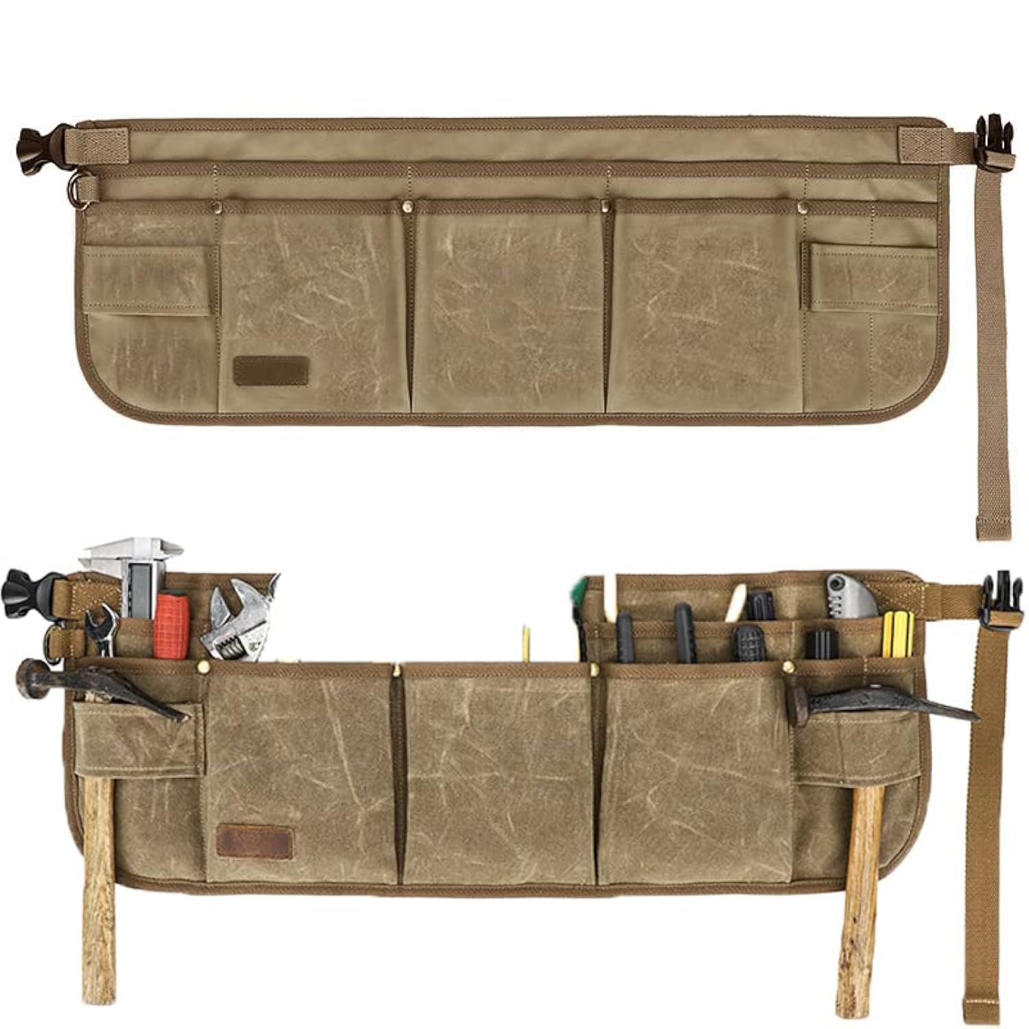 Tool Belt Pouches for Men Utility Belt Electrician Tool Bag Canvas Gardening Waist Tool Pouch with 13 Pockets for Men Women Carpenters Electricians