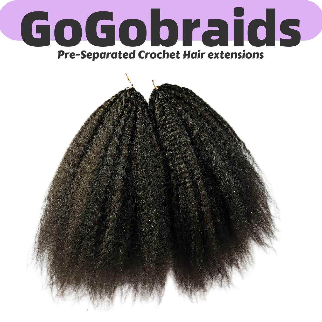Knotless Pre-Separated Crochet Hair extensions Afro Kinky Straight hair feather crochet 100% human hair extensions for Women Natural Color 18 Inch 120g