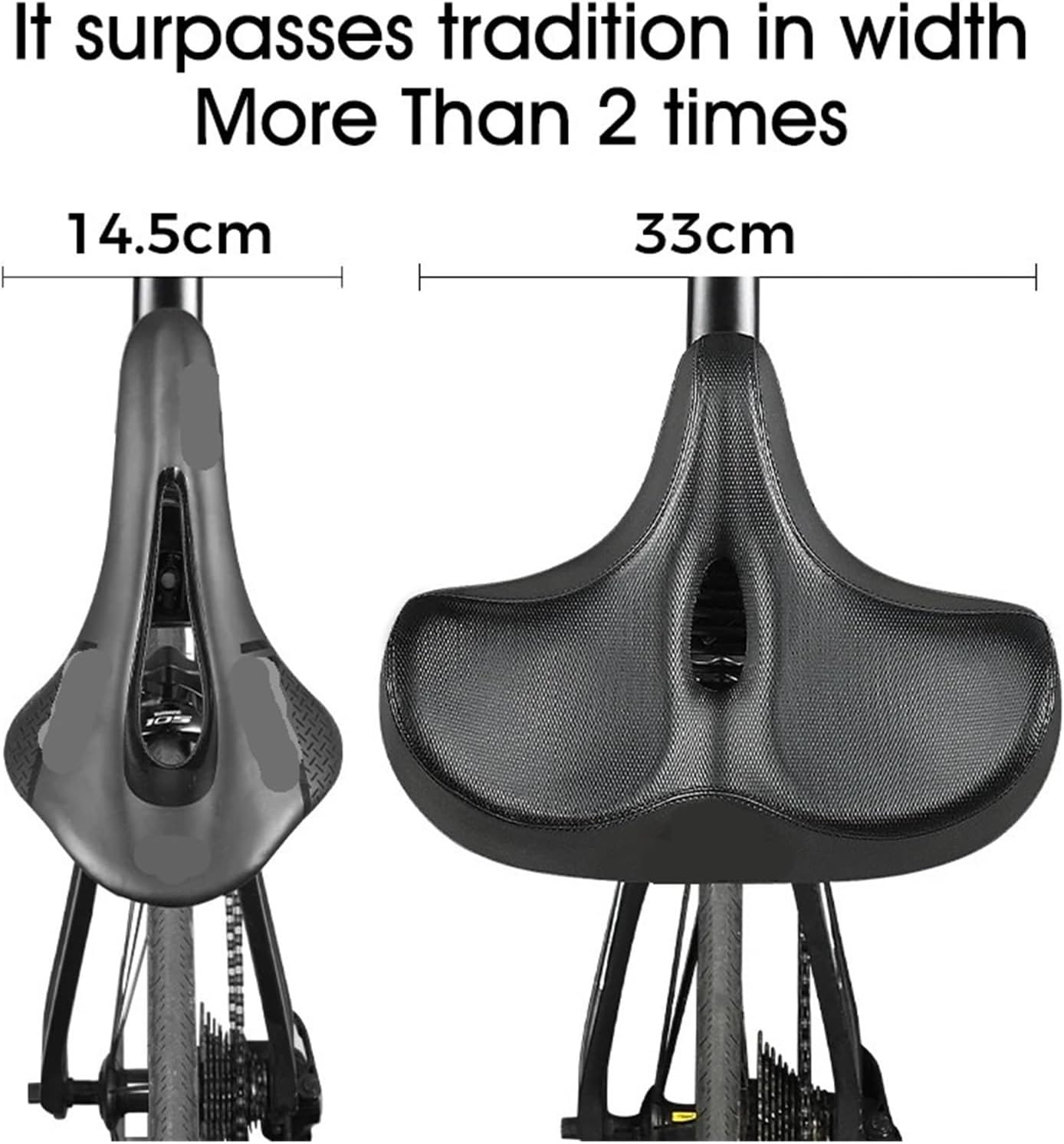 Soft Bicycle Saddle Widen Thicken Cushion Pad Road Bike Comfortable Breathable Cycling Seat