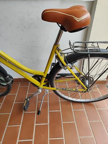 Selle Vélo Marron Confort + Poignées Caoutchouc - Grand Siège Pour City Bike Et E-Bike, Rembourrage Élastomère, Design Vintage