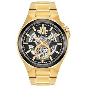 Bulova Mens Classic Maquina Automatic Open Aperture Watch