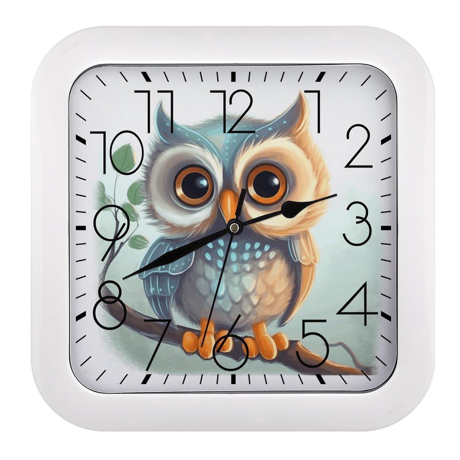 Horloge murale hibou silencieuse pour stopper le tic-tac agaçant dans la chambre et le bureau