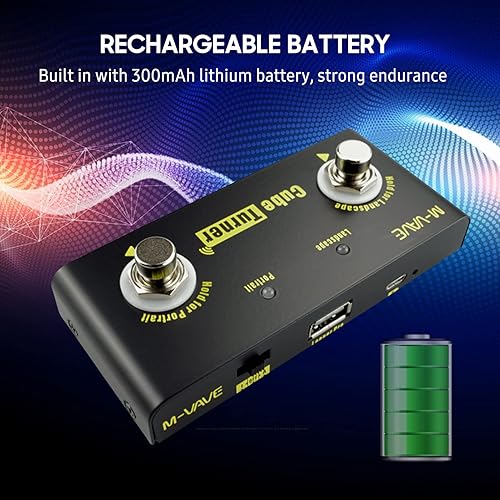 Miniatura 2 de Cubo Turner Page Turner Pedal Recargable Music Sheet Turner Soporta Conexión Looper