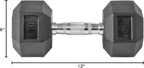 Miniatura 10 de Lifeline Fitness Hex Dumbbells, Rubber Wrapped Hex Dumbbells, Premium Quality, Ergonomic Knurled Handle, Dumb Bells for Exercise, Home Gym Exercise
