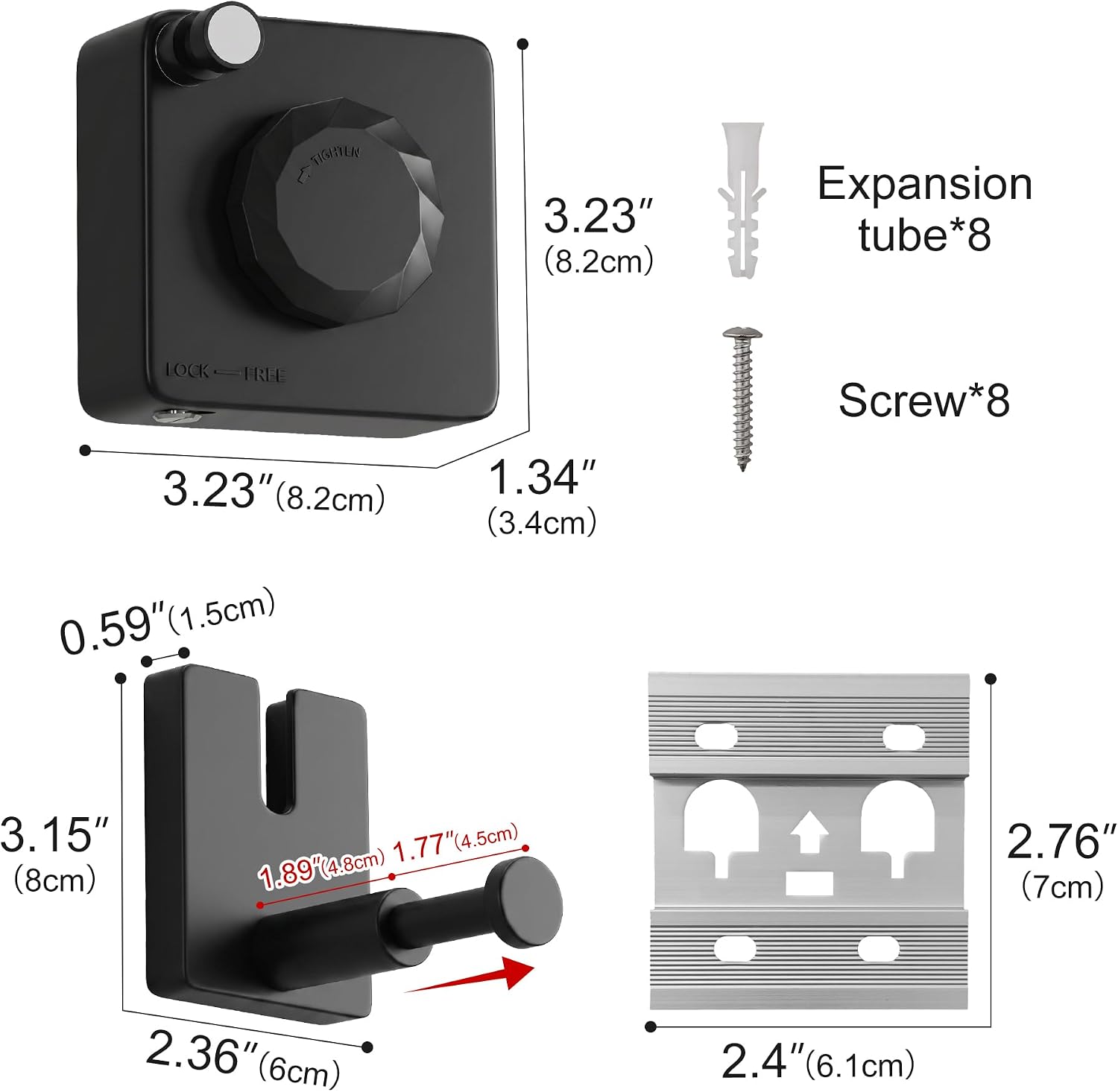 RFOUO Wall Mounted Retractable Clothesline Indoor & Outdoor, 4.2M,Black