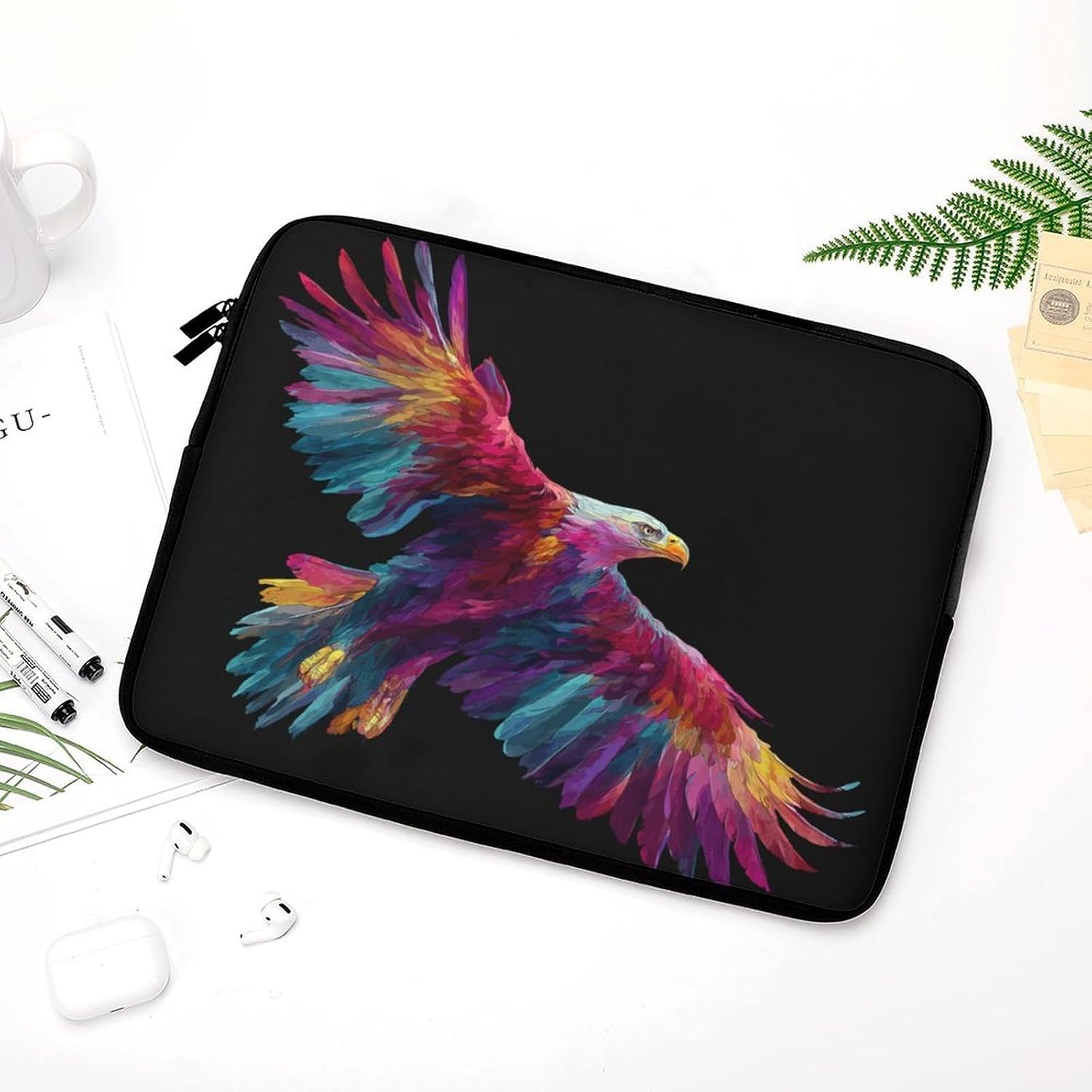 Colorful Eagle1 in Flight Laptop Case Sleeve Computer Tablet Bag image 5