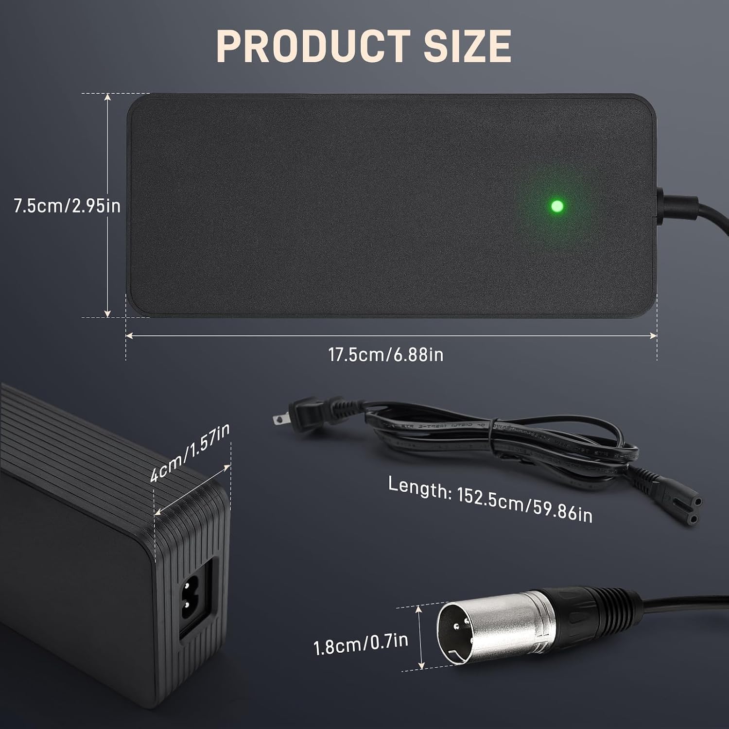 Battery Charger for Vive 3 Wheel 4 Wheel Mobility Scooter