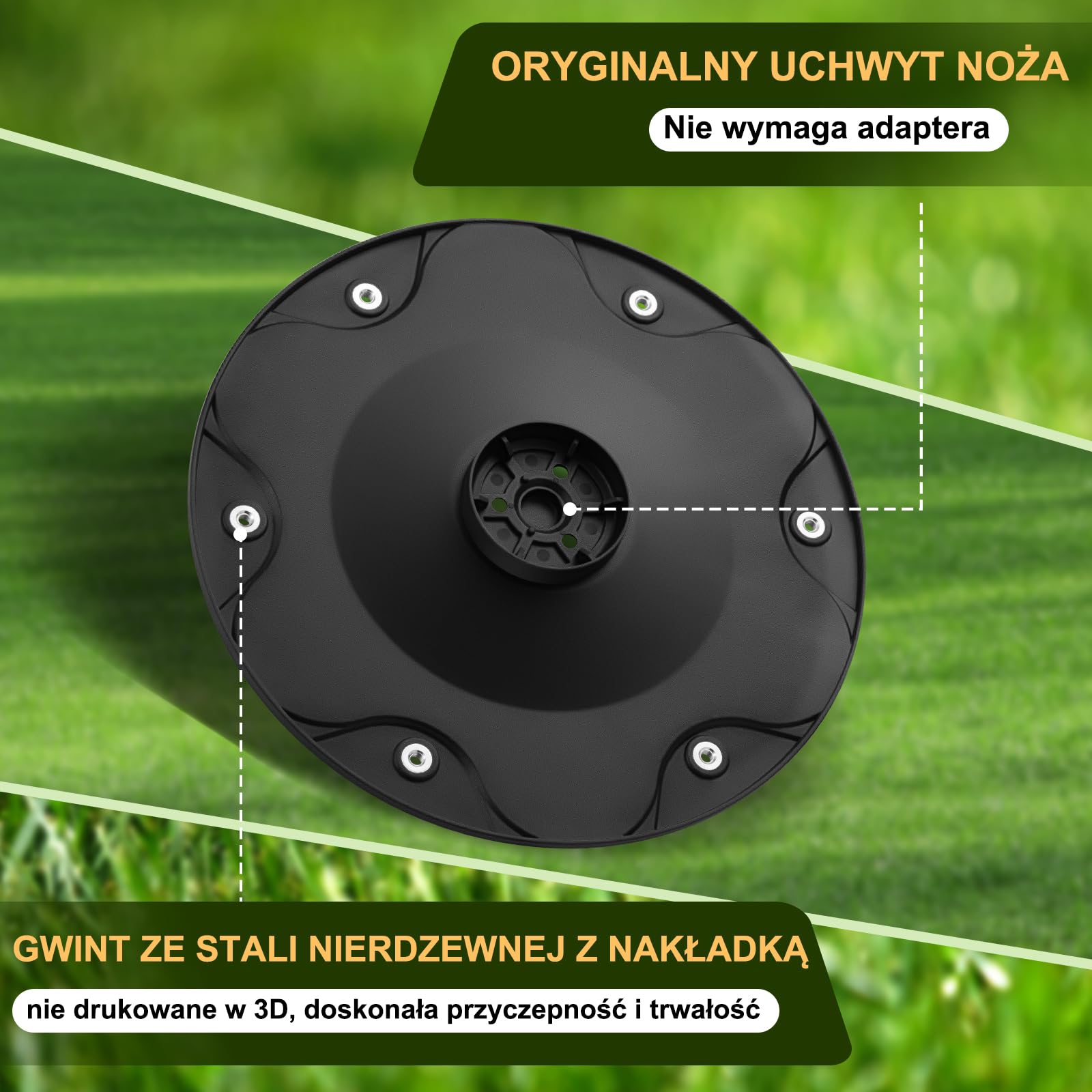 【Cięcie bardziej efektywne】 Tarcza nożowa + 6 szt. ostrzy kompatybilnych z Gardena Sileno Life, Sileno, Sileno Plus, R100li, R130li, R160li, ostrza do robota koszącego trawę