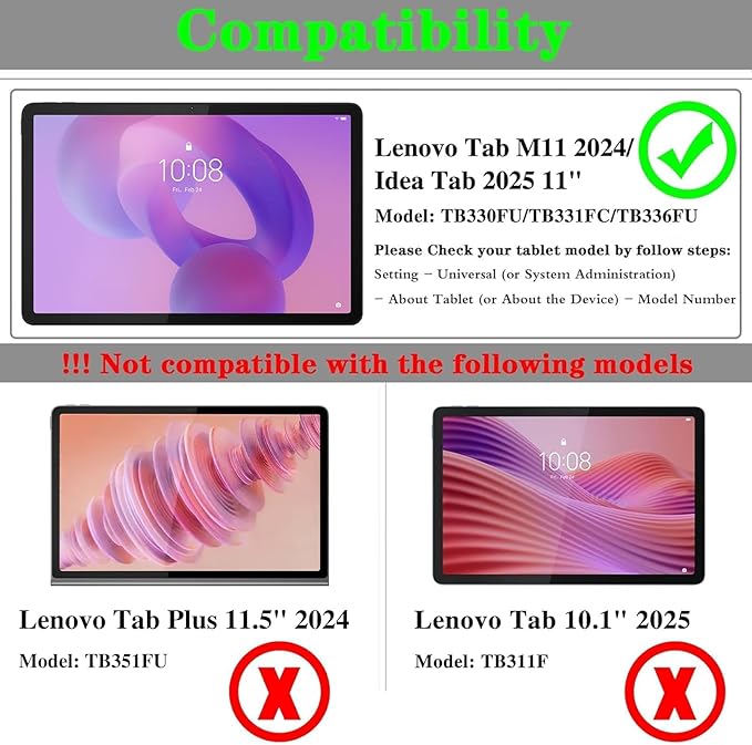 Protector de Pantalla para Lenovo Tab M11 2024, 2 Unidades, Vidrio Templado 9H miniatura 2