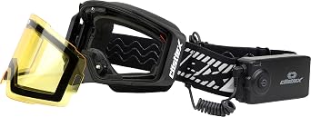 Castle X Coil Heated Snow Goggles | Anti-Fog Goggle for Ski, Snowboard, Snowmobile, White/Gray