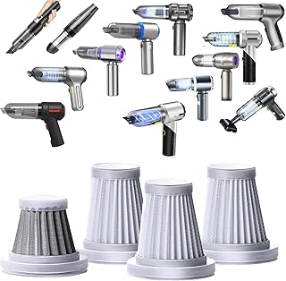 1 Steel + 3 Hepa Replacement Filters Compatible with Saker, Sakerplus, XCOOL, houscly, Wirelume, Wansimoo, HRYCF, Yomile, Piwosa, CHUMPOSH, WINWEND, Gianteye, GenTant, AIPROIN, SAKAKI Car Vacuum etc.
