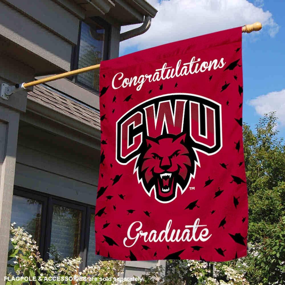 Central Washington Wildcats College Graduation Gift Banner Flag
