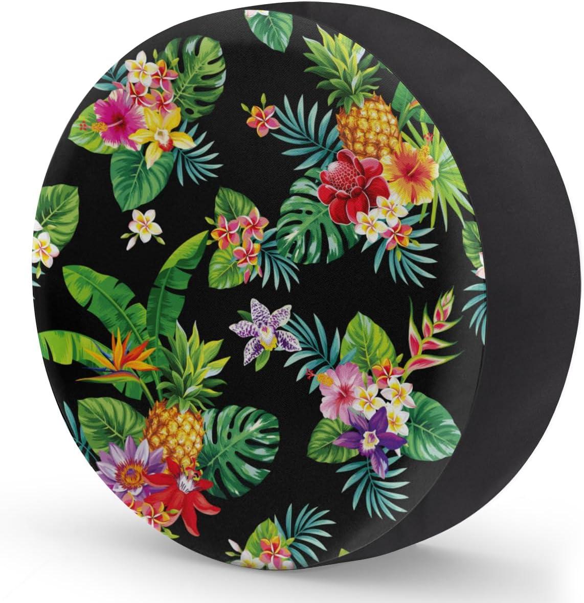 Tropical Pineapple Tire Covers Portable Spare Tire Cover Soft Durable Waterproof Dustproof Set of 4 Bags 15 Inches for Car Truck SUV Trailer Camper