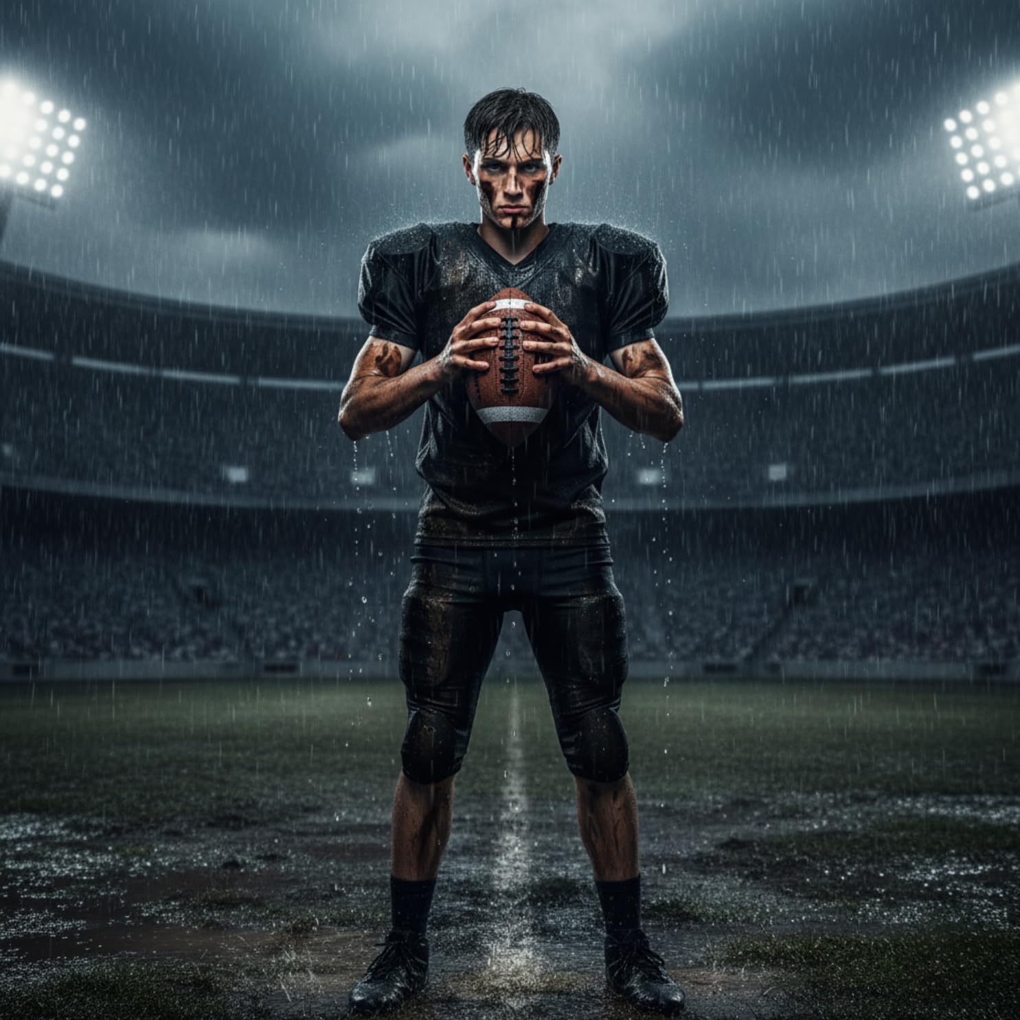 Official Size 7 Football – Durable,Strong Grip Leather Adult & Youth Football for Practice, Game Day, Outdoor Sports, and Training – Ideal for American Football Lovers & Athletes