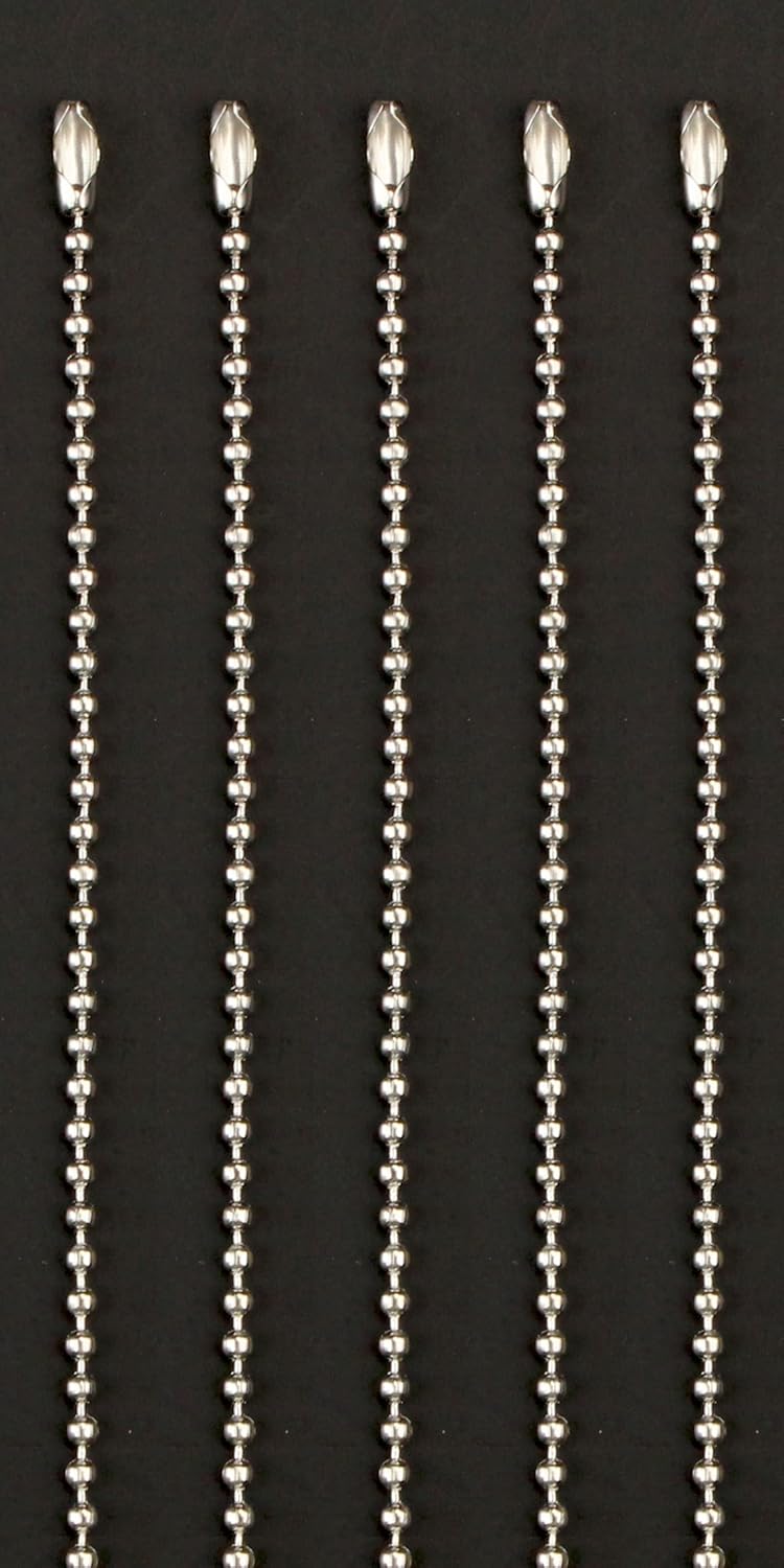 CleverDelights 2.4mm Ball Chain Necklaces - 24 Inch Length - Craft Jewelry Iron Chains - Bulk Pack - Image 6