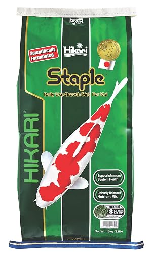 Hikari Staple Fish Food for Koi and Other Pond Fishes Mini Pellets 22 lb 10 kg
