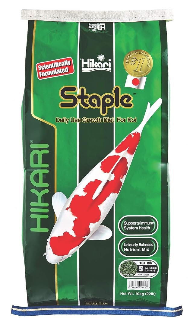 Hikari Staple Fish Food for Koi and Other Pond Fishes Mini Pellets 22 lb 10 kg