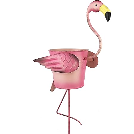 Amazon.com: Metal Flamingo Chiller/Planter - 26 x 11 x 31 Inches