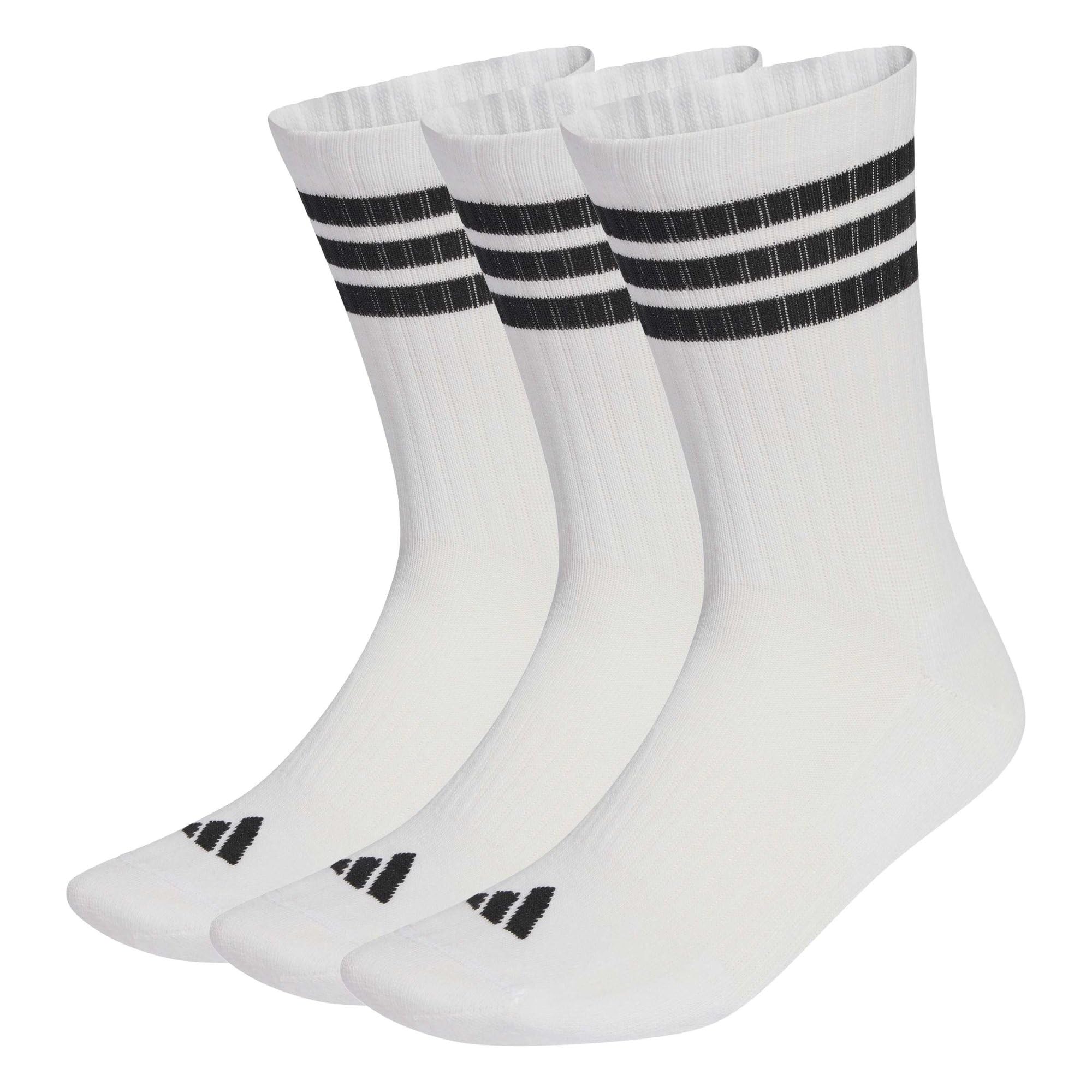 Adidas  3-Pack Crew Socks Adults - White/Black 3S - XL 11-12.5