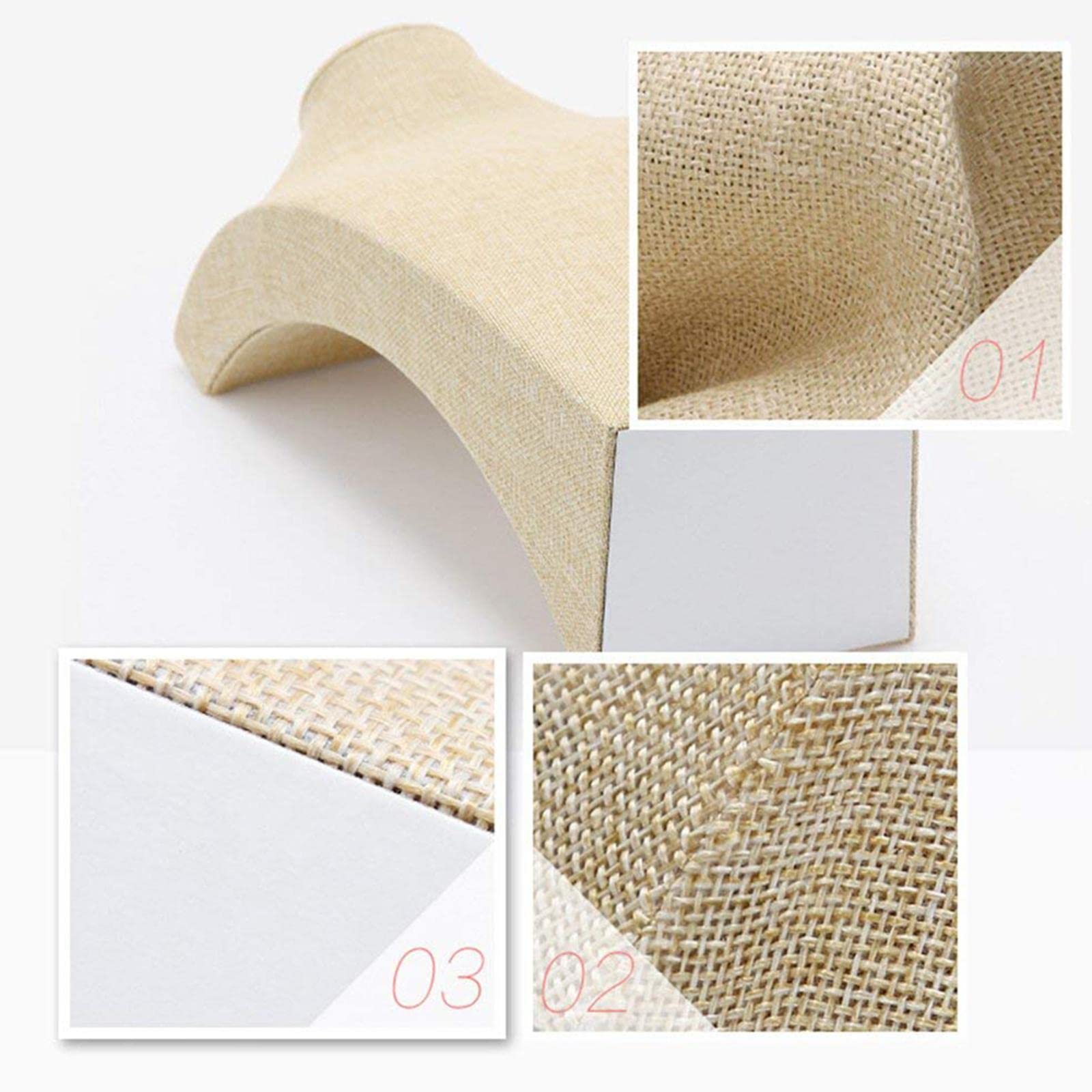Milageto 4pcs Lino Collana Busto Espositore Portaoggetti Organizzatore per Controsoffitto Negozio