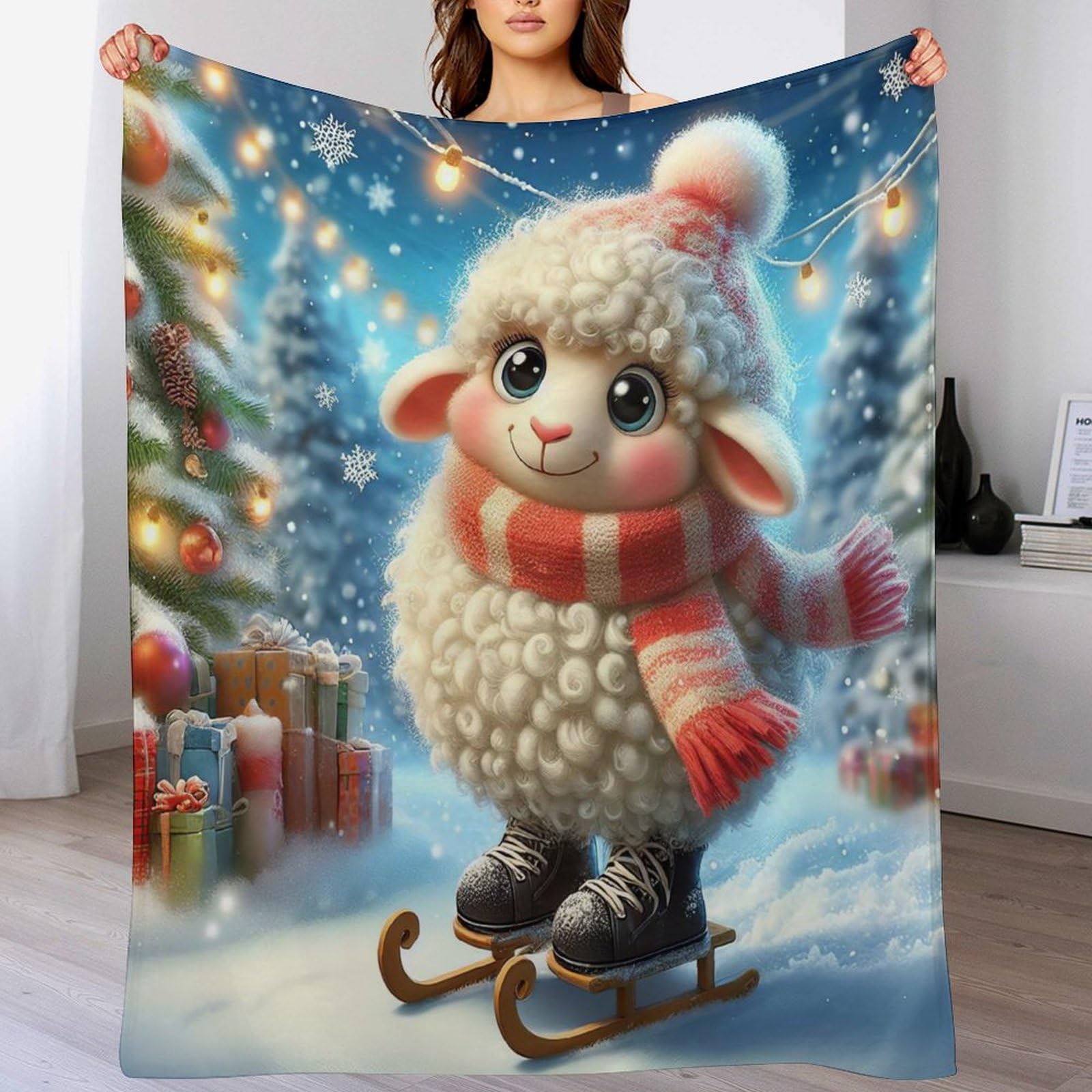 Couverture de canapé flanelle Mouton Mignon jeté de lit 150x200
