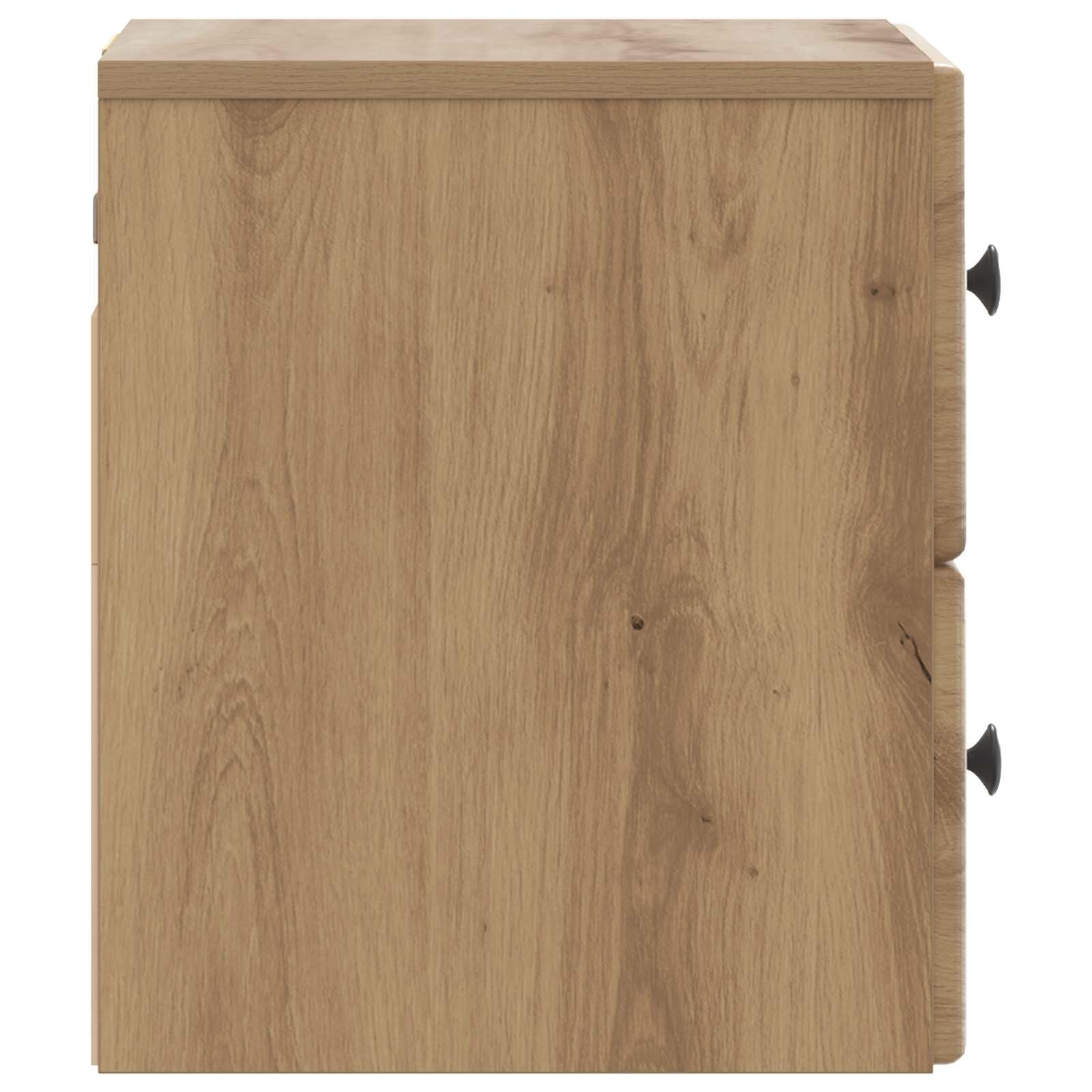Générique Table de Chevet Murale en Bois Massif 34,5 x 33 x 40 cm, Meuble de Nuit Compact avec tiroir et Compartiment de Rangement pour Chambre, Design Contemporain Pratique et élégant.
