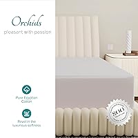 Vista 109 de Carressa Linen Sábana bajera ajustable 100% algodón tamaño King – Sábana bajera de 800 hilos King de algodón, lujosamente suave, refrescante