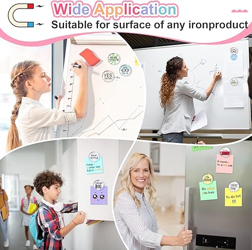 Miniatura 6 de 10 imanes inspiradores para refrigerador, con cita motivacional, imanes de vidrio para refrigerador, pizarra blanca, para aula, oficina, hogar,