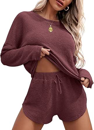 Waffle Knit Lounge Set